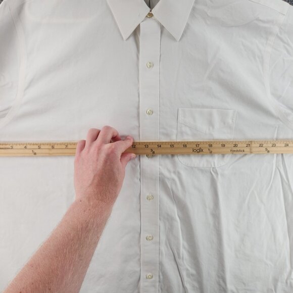 Brooks Brothers Cotton Regent Non-Iron White 17.5 4/5 Pocket Shirt Button Up - Picture 14 of 16